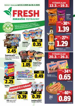 FRESH leták, Stredné a západné Slovensko, od 13.03 do 26.03.2025