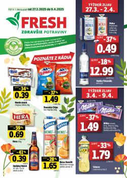 FRESH leták, Východné Slovensko, od 27.03 do 09.04.2025