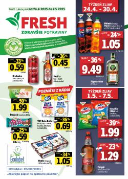 FRESH leták, Východné Slovensko, od 24.04 do 07.05.2025