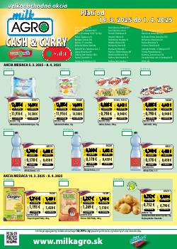 milk AGRO leták, Cash & Carry, od 19.03 do 01.04.2025