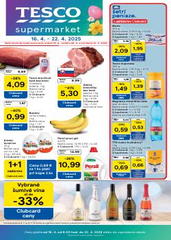 TESCO leták, Supermarket, od 16.04 do 22.04.2025