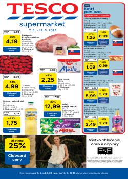 TESCO leták, Supermarket, od 07.05 do 13.05.2025