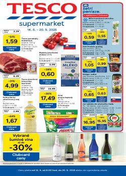 TESCO leták, Supermarket, od 14.05 do 20.05.2025